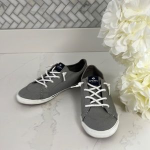 Sperry Top Sider Women’s Canvas SneakersGray US Size 8